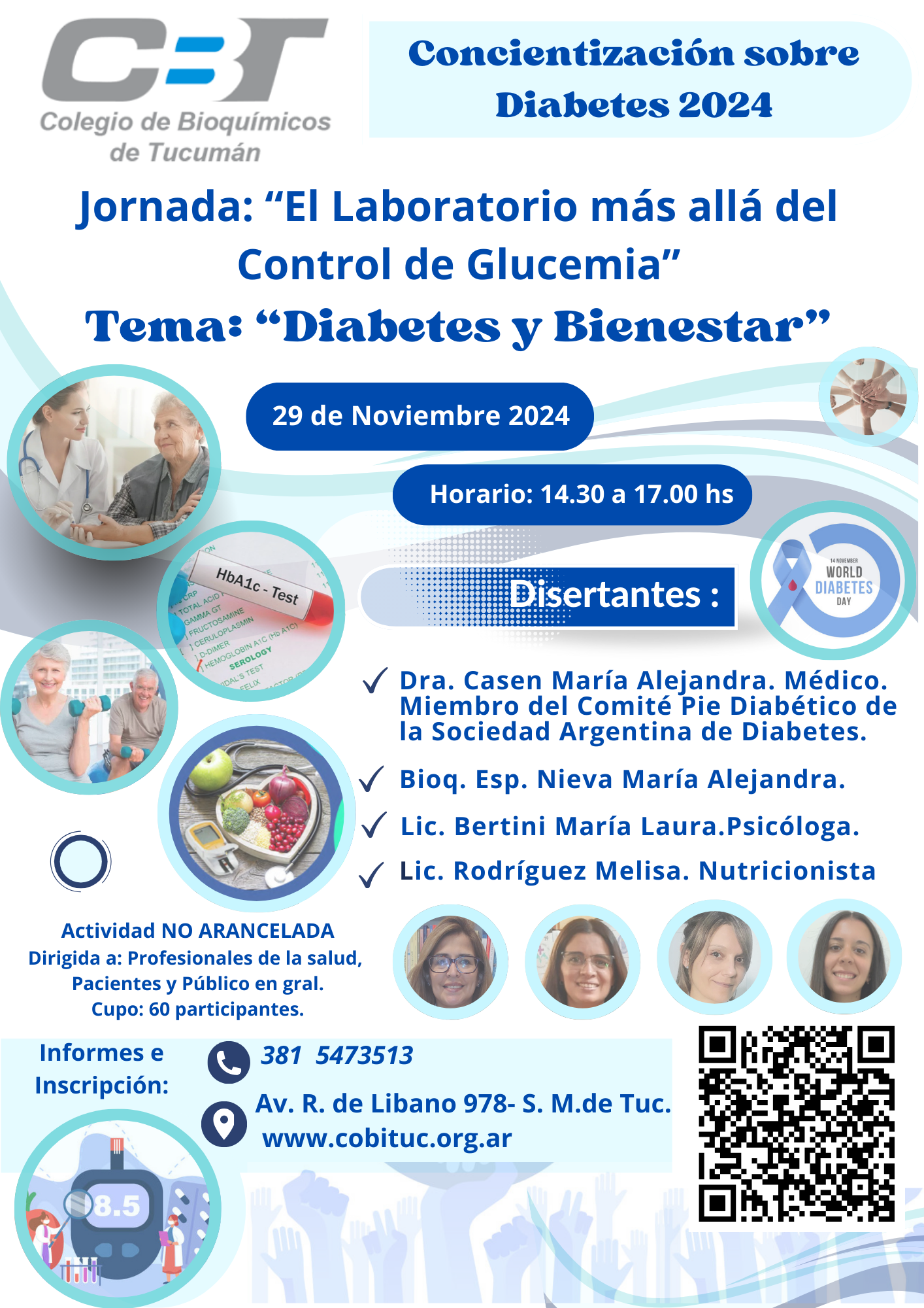 Jornadas: «El laboratorio mas alla del control de glucemia»